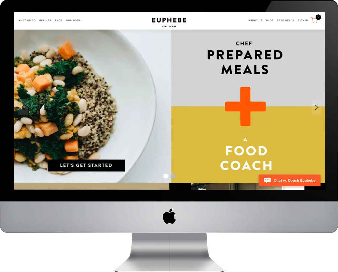 Web design for Euphebe Healthcare