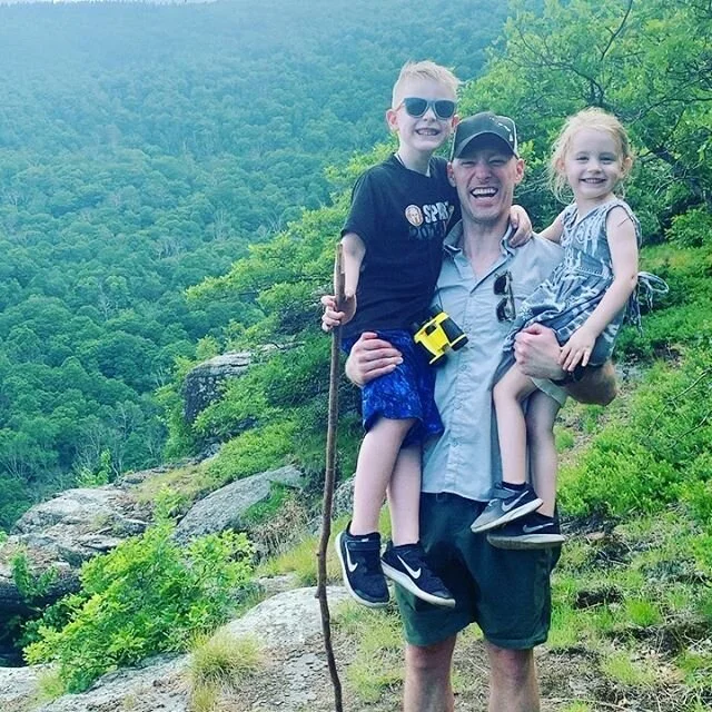 Climbed up to Rip Van Winkle&rsquo;s rock to celebrate our rock. #happyfathersday