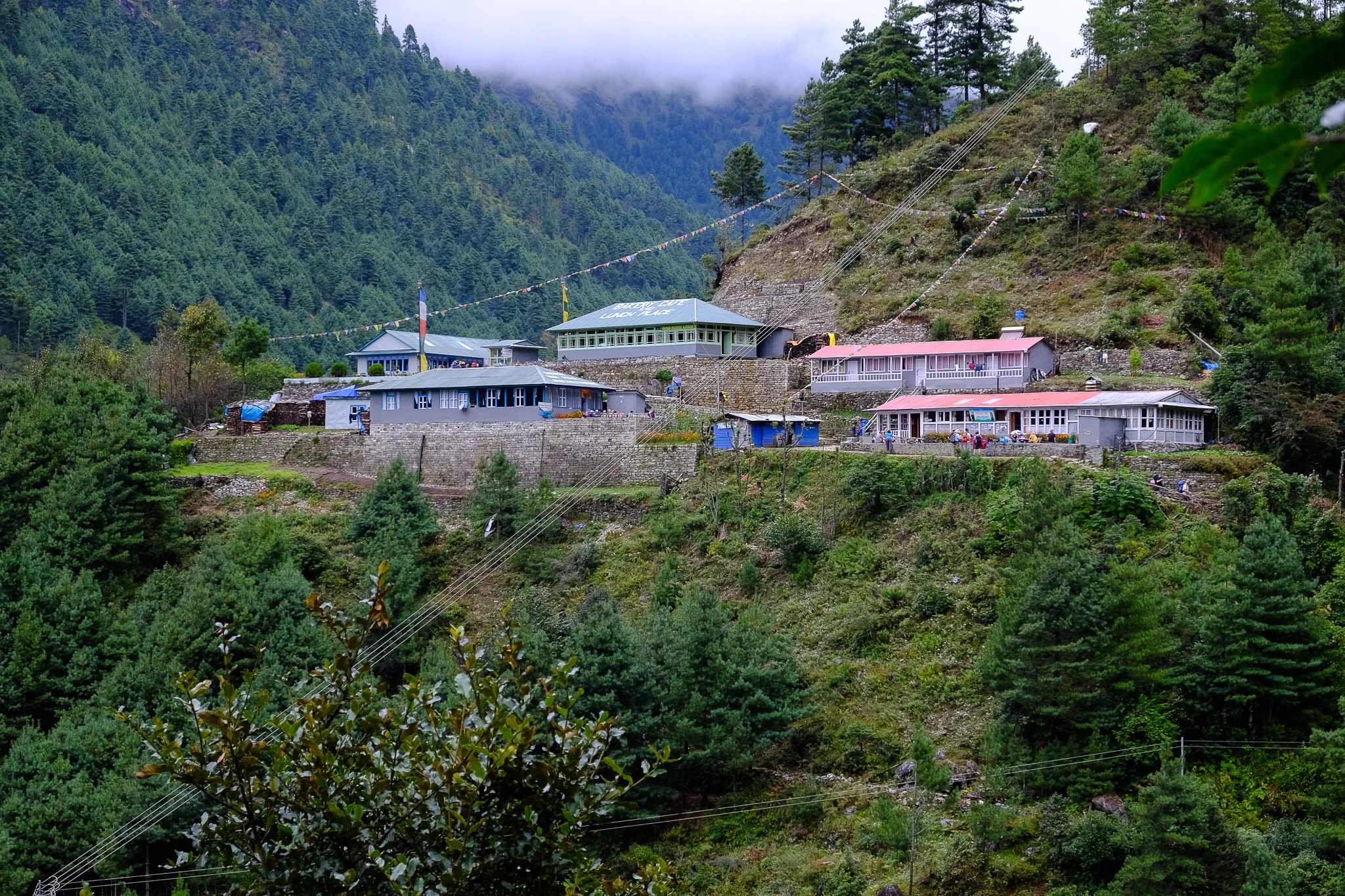 One of the many villages scattered throughout the Khumbu region. 