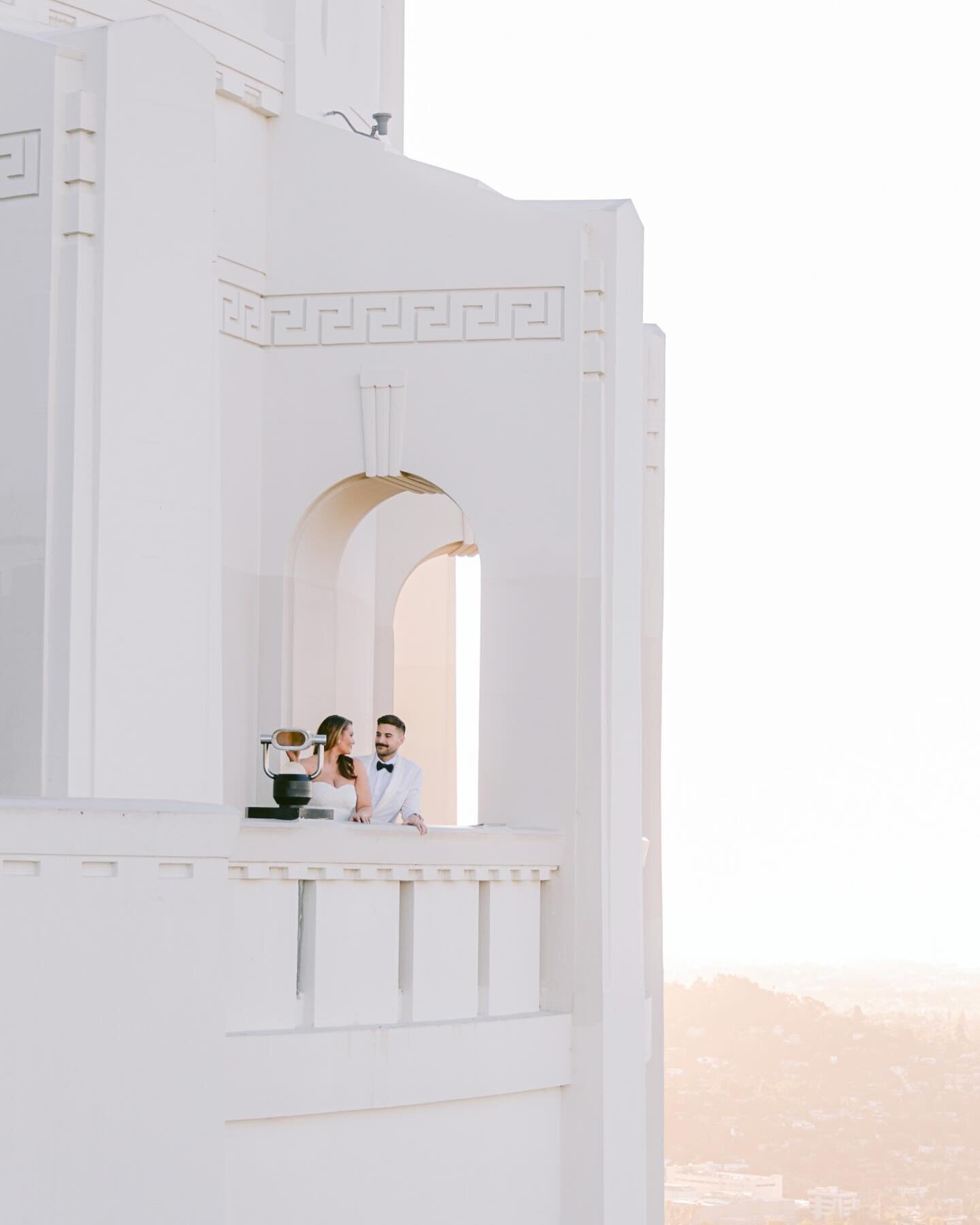 10/10 highly recommend doing a post wedding session (or engagement session) at the Griffith Observatory! 
.
.
Spenser and Trever are such a fun couple and were champs for doing a sunrise session too! This was definitely an enjoyable post wedding sess