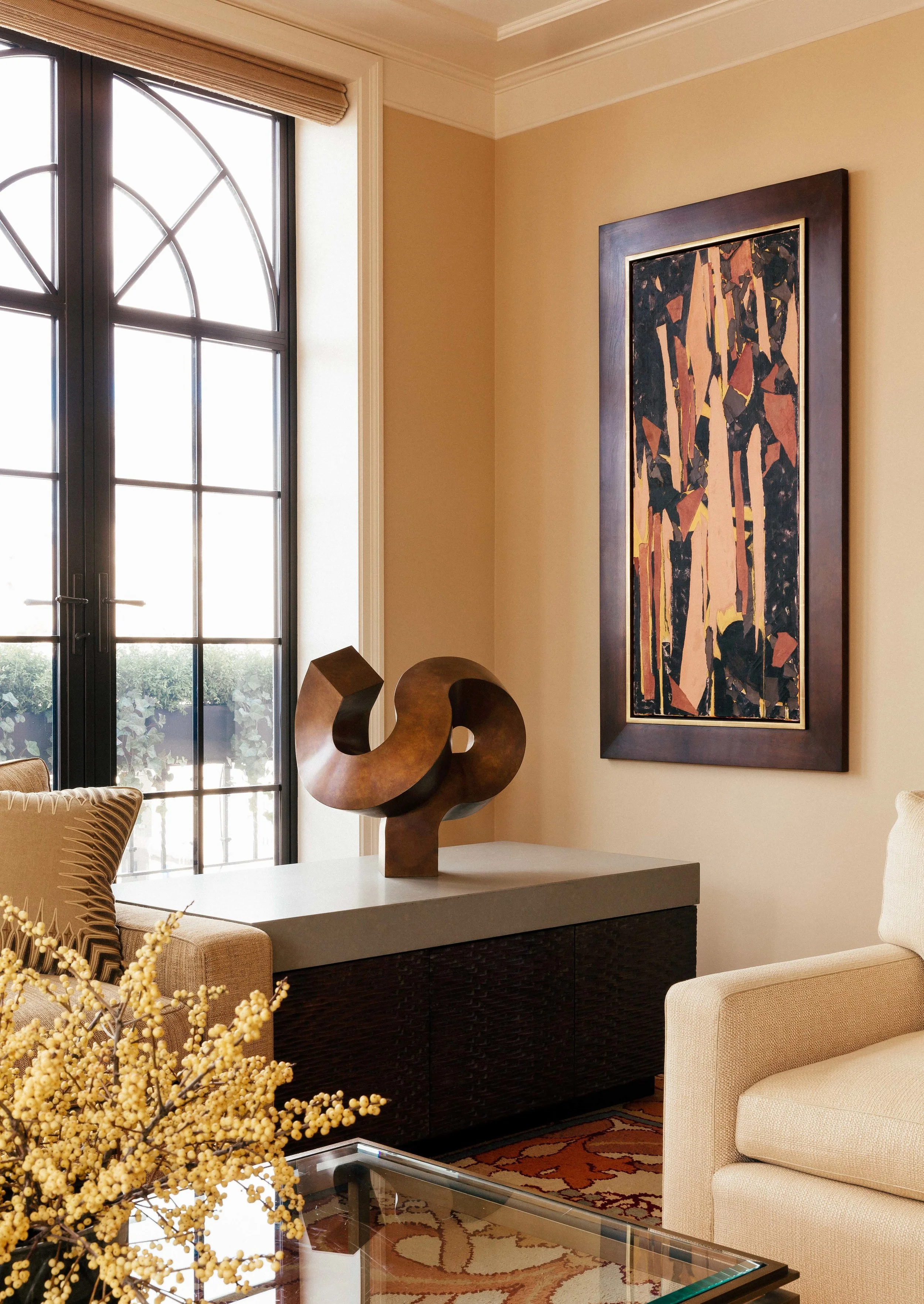 Clement Meadmore, Bronze / Lee Krasner, Collage