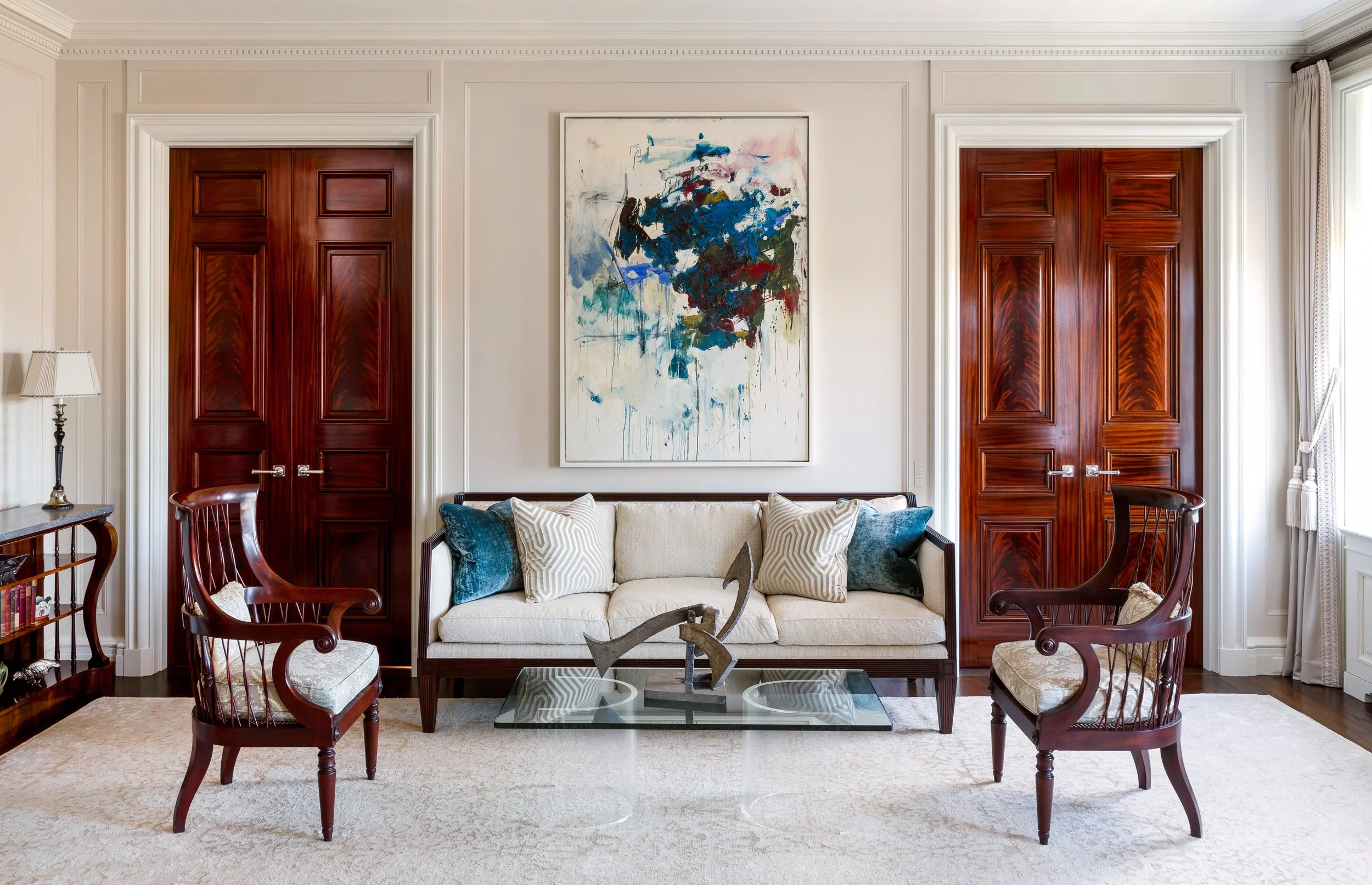 Joan Mitchell, Oil on Canvas / Mark di Suvero, Steel Sculpture