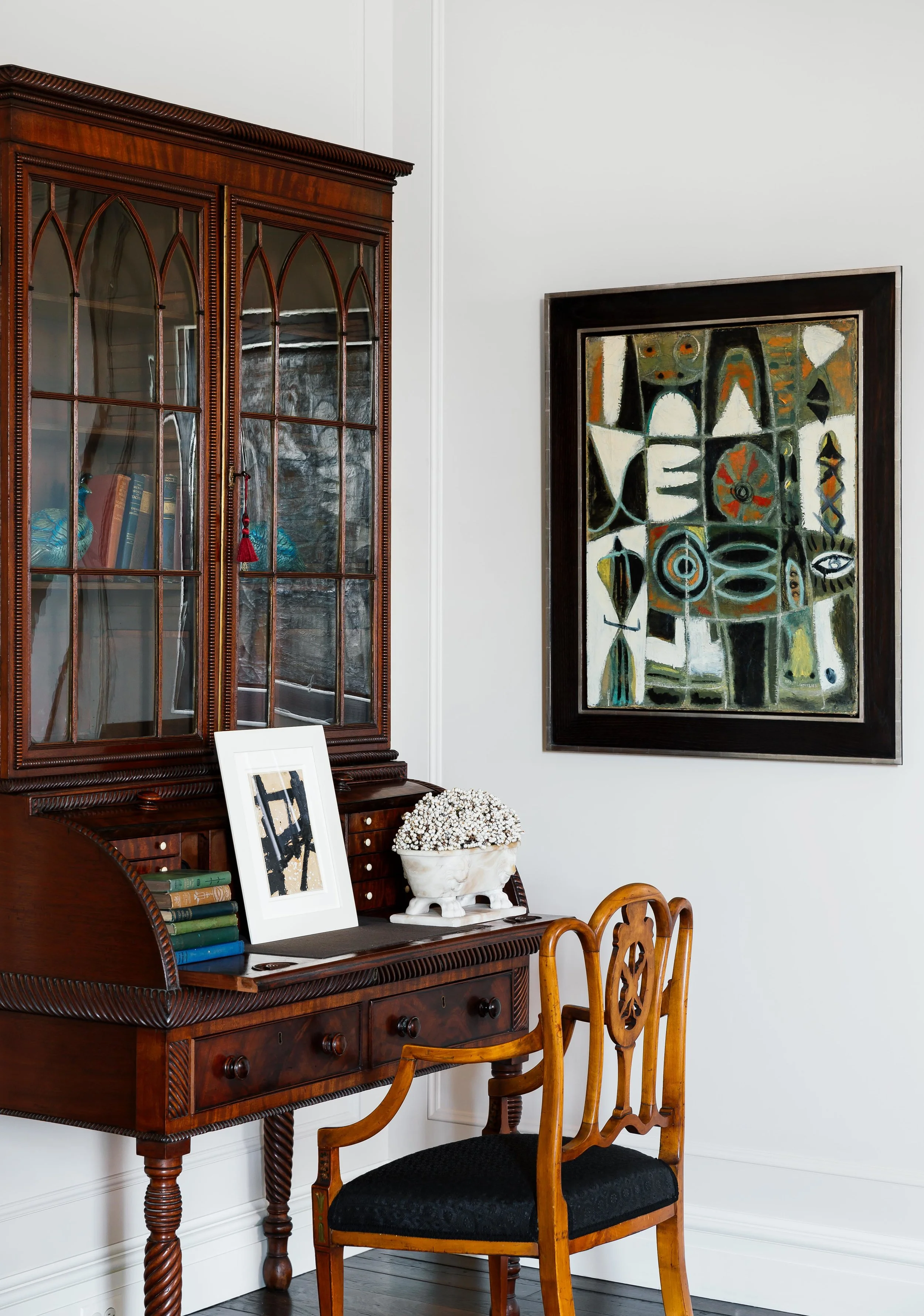 Franz Kline, Gouache / Adolf Gottlieb, Oil on Canvas