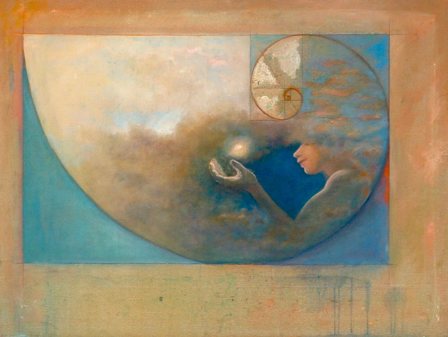 Awakening (Fibinacci Sequence) Mixed Media on Canvas 2.5' x 4'