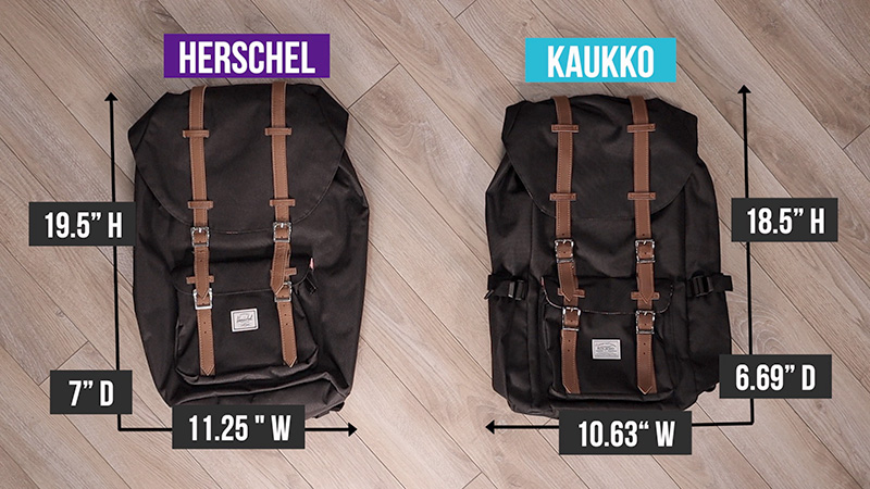 Kaukko vs Herschel backpack comparison - What's the difference?