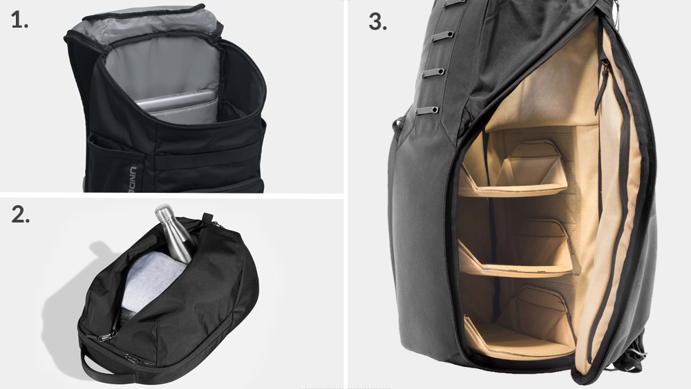Types of backpack access - Top access, front access and side access backpacks