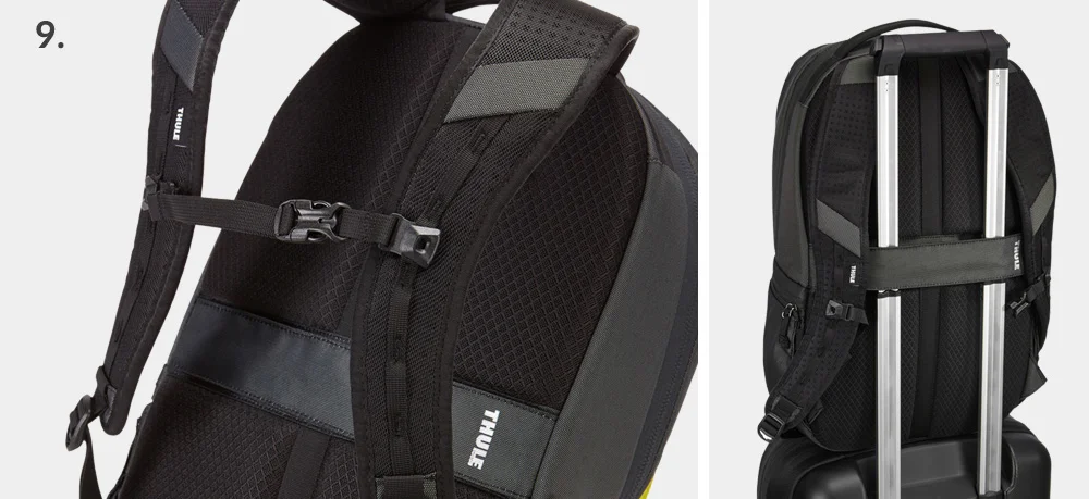 luggage sleeve pass through backpack