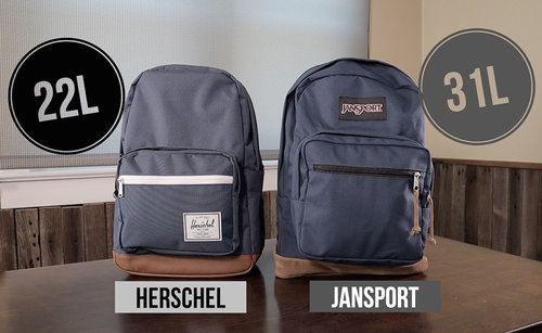 Herschel vs JanSport - Comparing the Pop Quiz and Right Pack | Backpackies