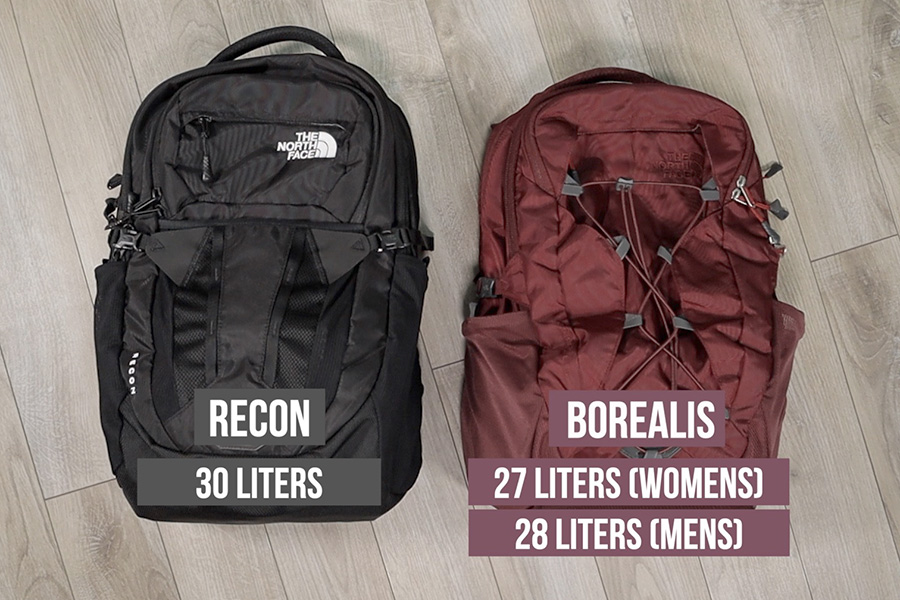 north face recon liters