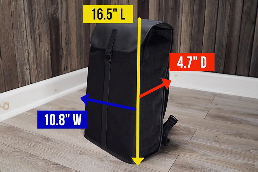 Topologie Satchel Backpack Review - measurements