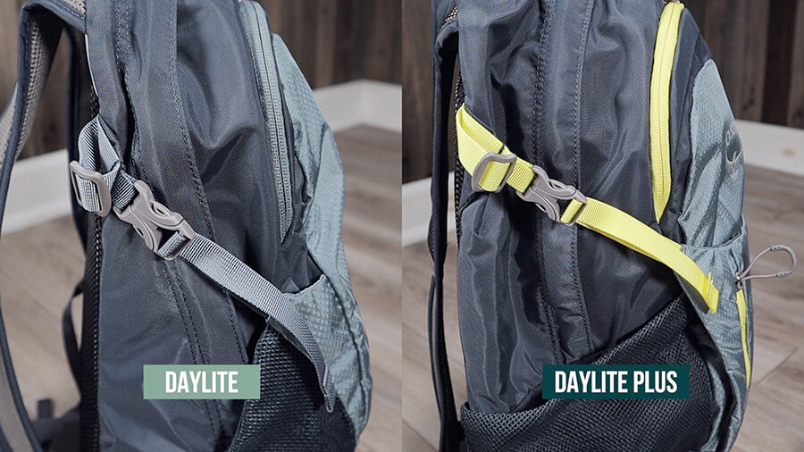 Osprey Daylite vs Daylite Plus - side compression straps