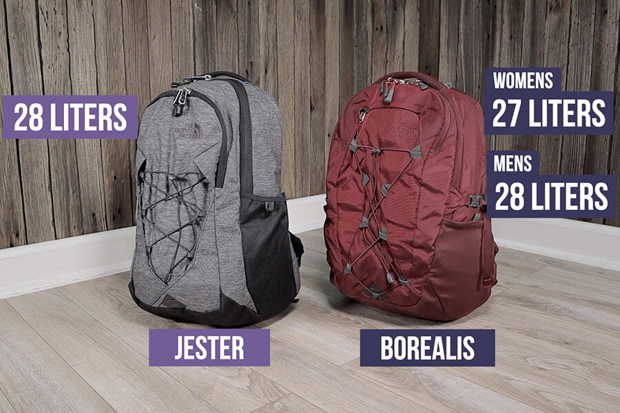 north face borealis backpack size