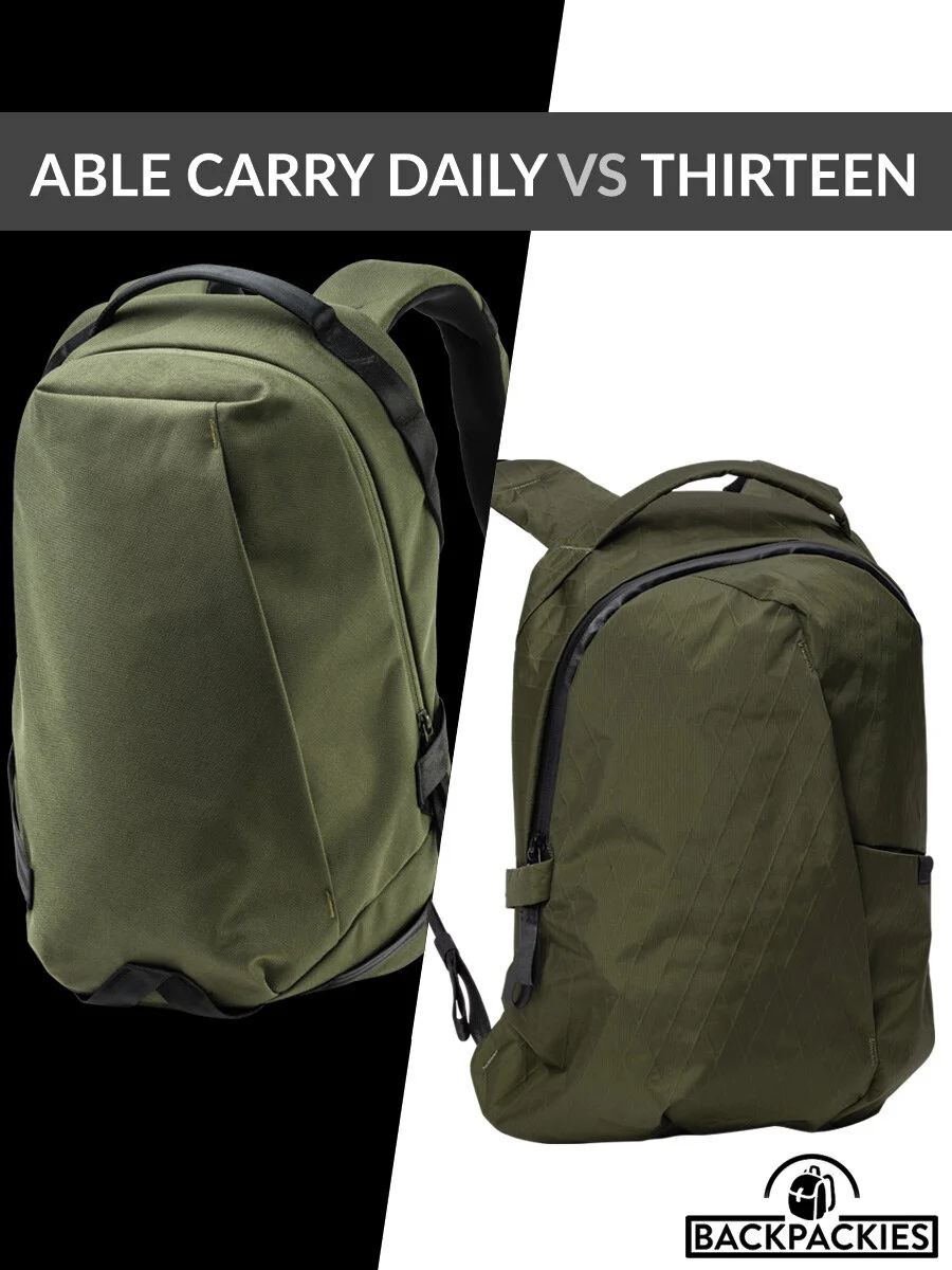 Able Carry Daily Backpack vs Thirteen Daybag - Which everyday backpack is right for you?