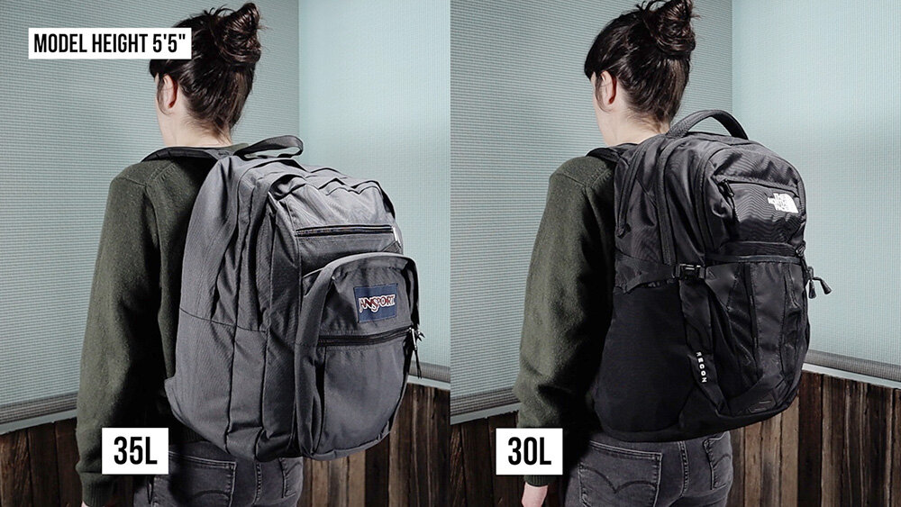 backpack size for travelling