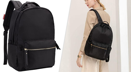 Black Backpack with Gold Zipper - 11 Cute Backpacks You’ll Love ...