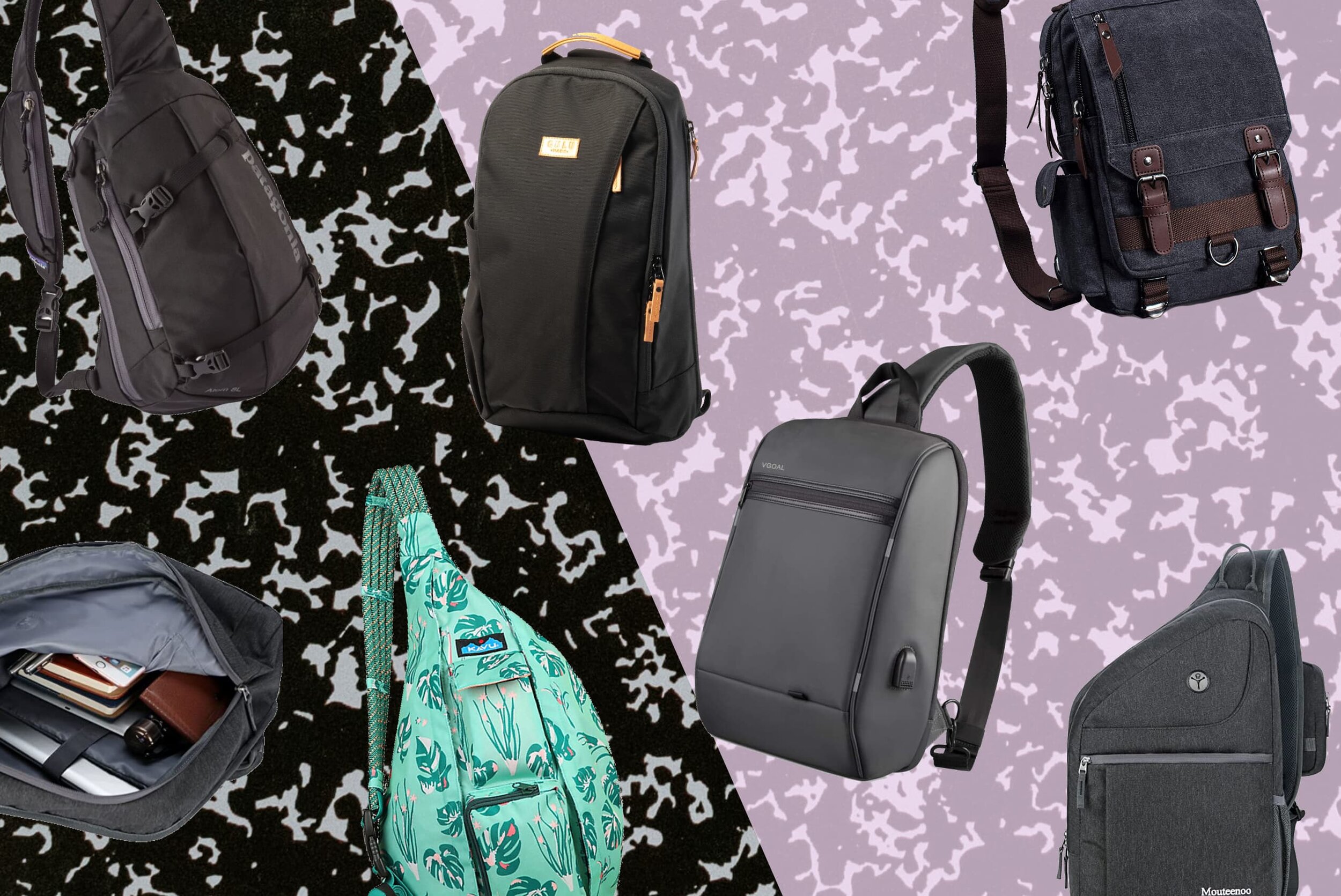 Retro Messenger Bag Canvas Shoulder Backpack One Straps Travel Rucksack Sling Bag Carrying Cases