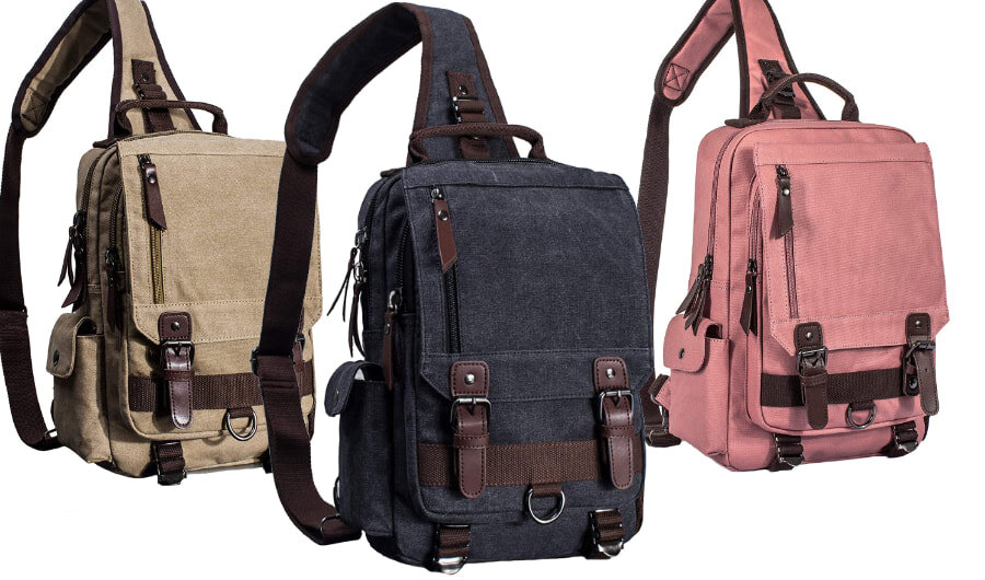 Leather & Canvas Messenger Bag For School, only $69.99 | Serbags