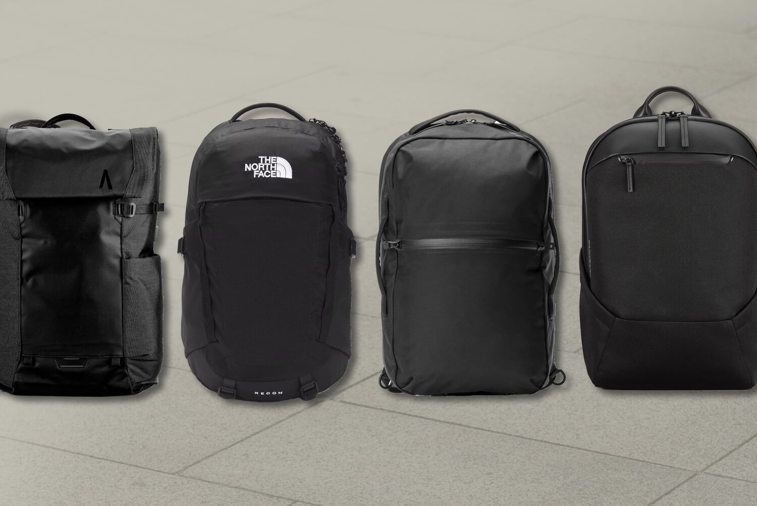 New Black Solid Color Simple And Practical Waterproof Backpack