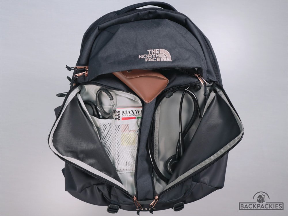 Front pockets on The North Face Surge