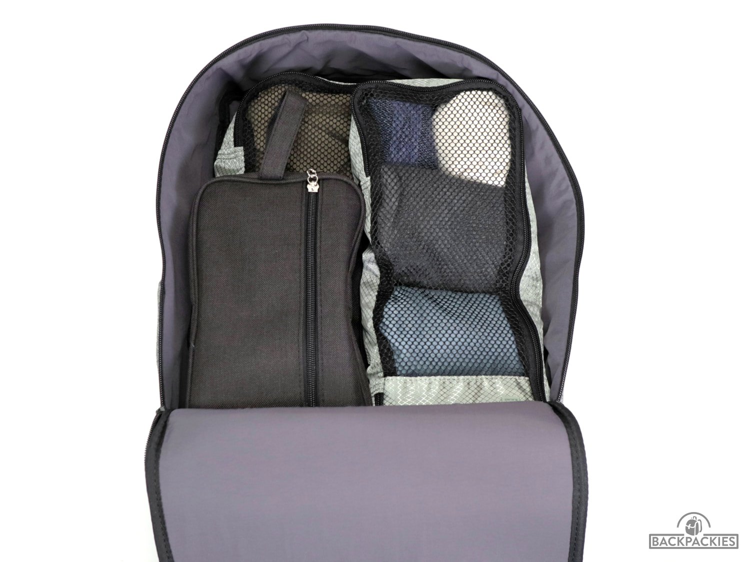 Main packing compartment inside the Public Rec Pro Pack Plus backpack