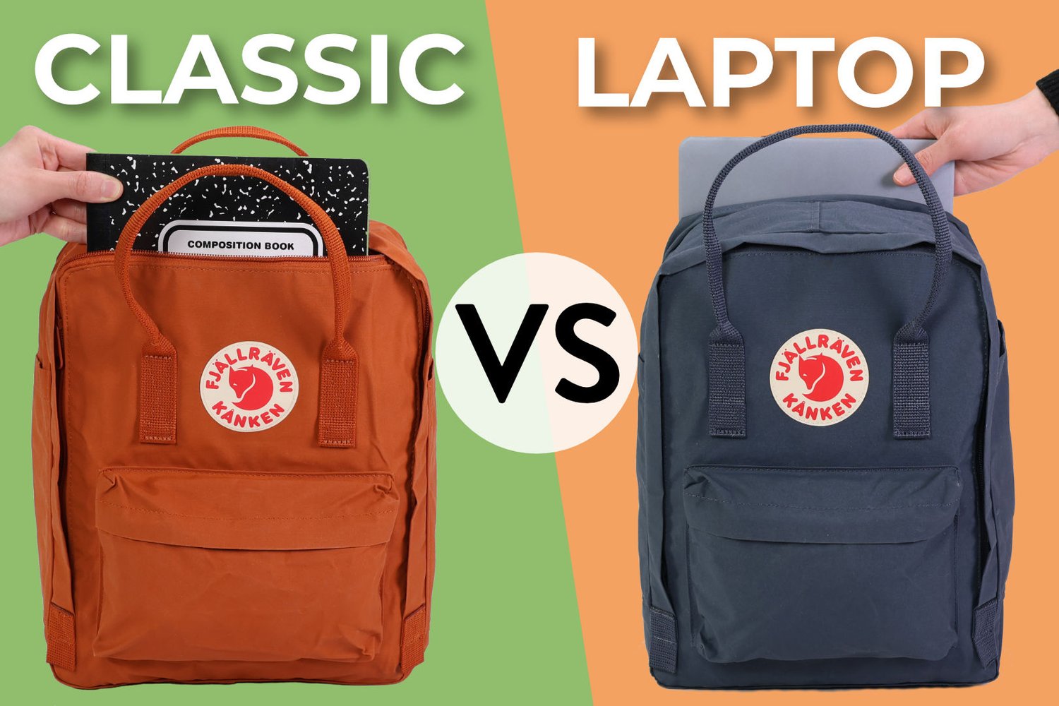 Fjallraven Kanken Classic vs Kanken Laptop (13", 15", 17") - What's the  difference? | Backpackies