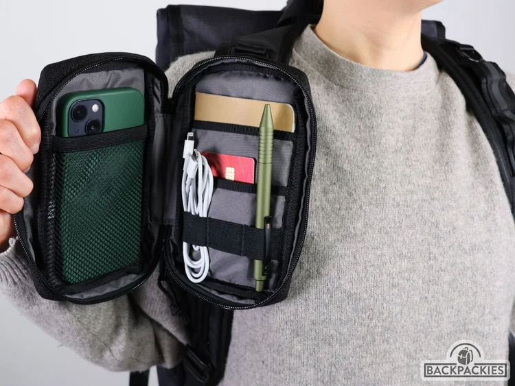 14 Backpack Strap and Pouch Options for Phone, Cards and Tech