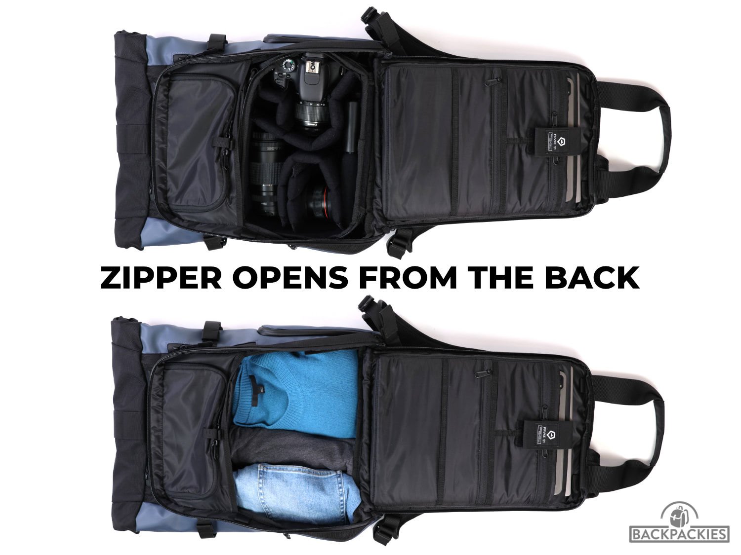 12 Backpacks with Zipper on Back (Rear Access Packs!)