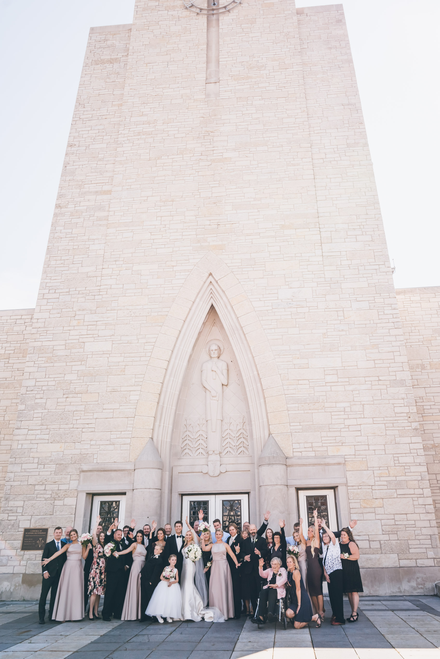 La Crosse, WI Wedding Photographers. La Crosse Bridge. Waterfront Wedding. cathedral wedding.