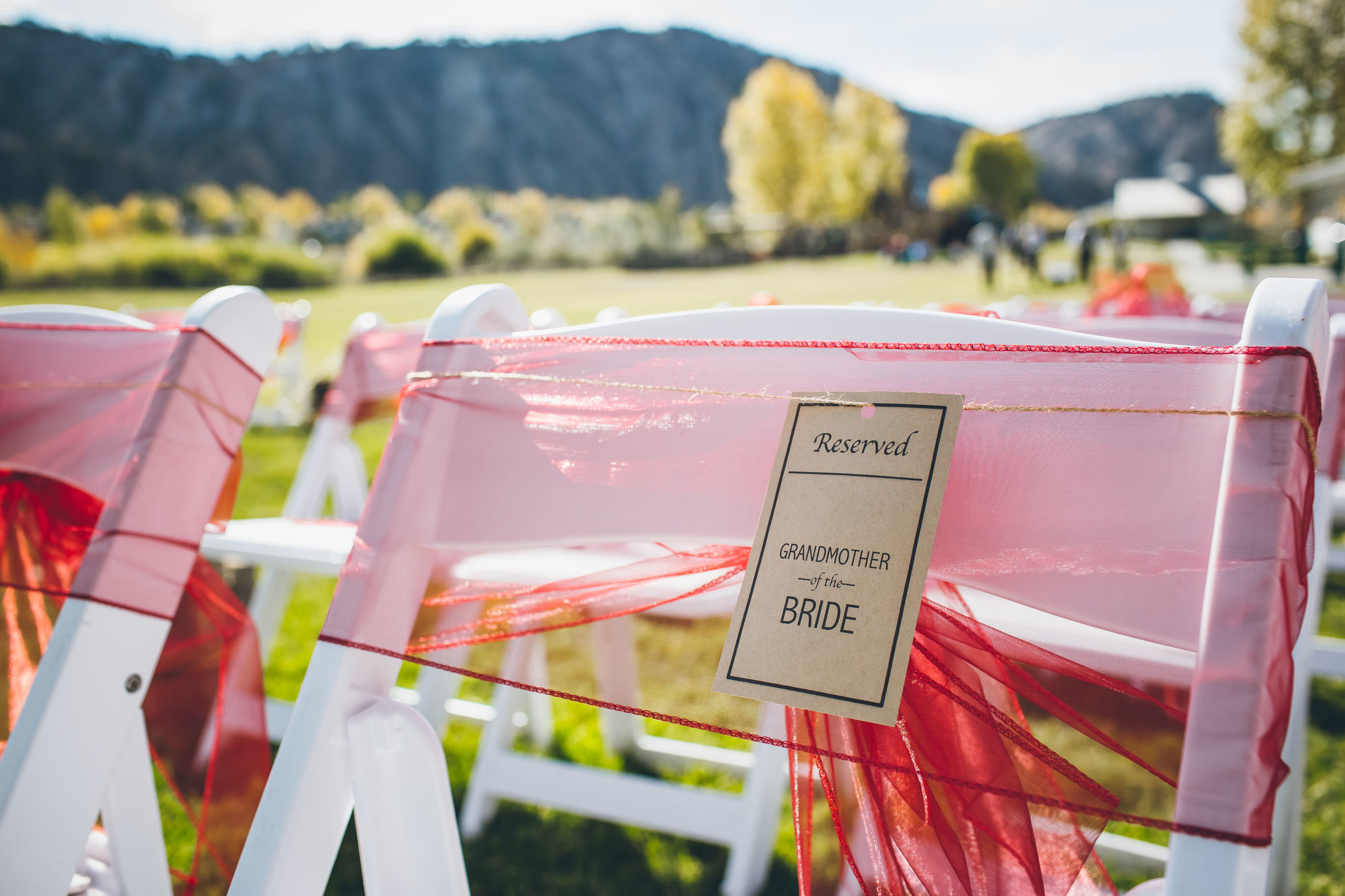 Wedding decorations at Brush Creek Park and Pavilion