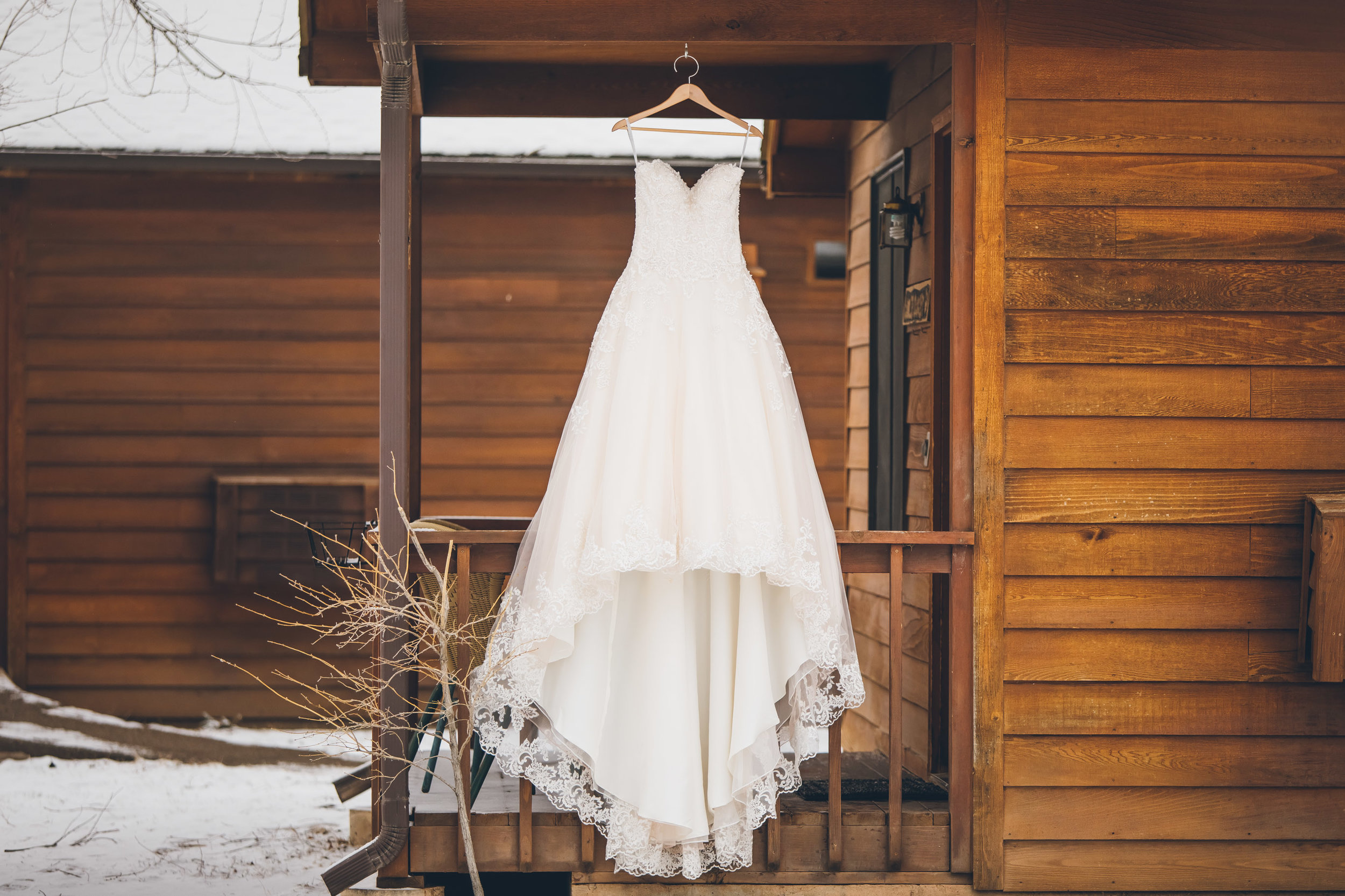 cabin wedding dress