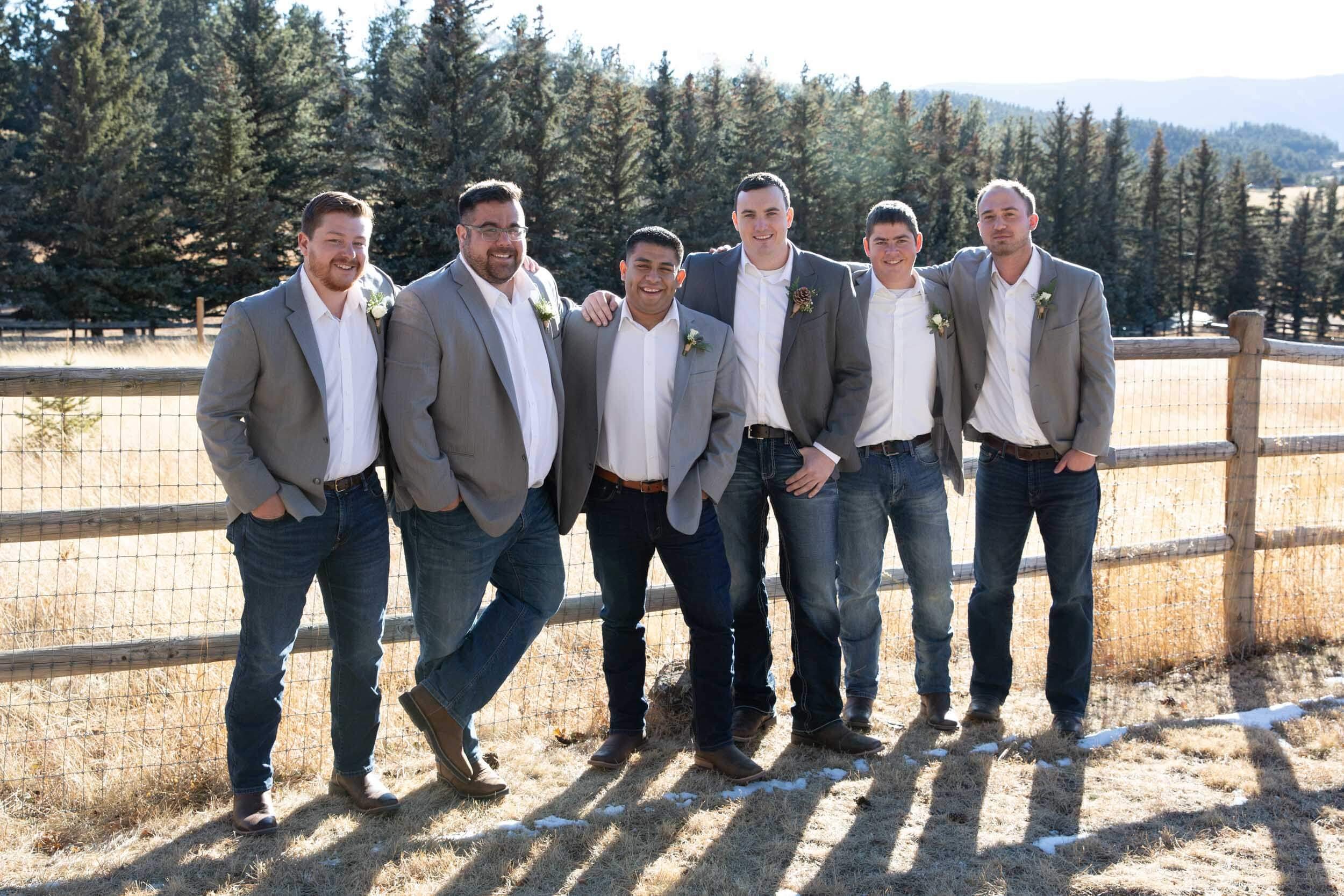 Groomsmen at Deer Creek Valley Ranch