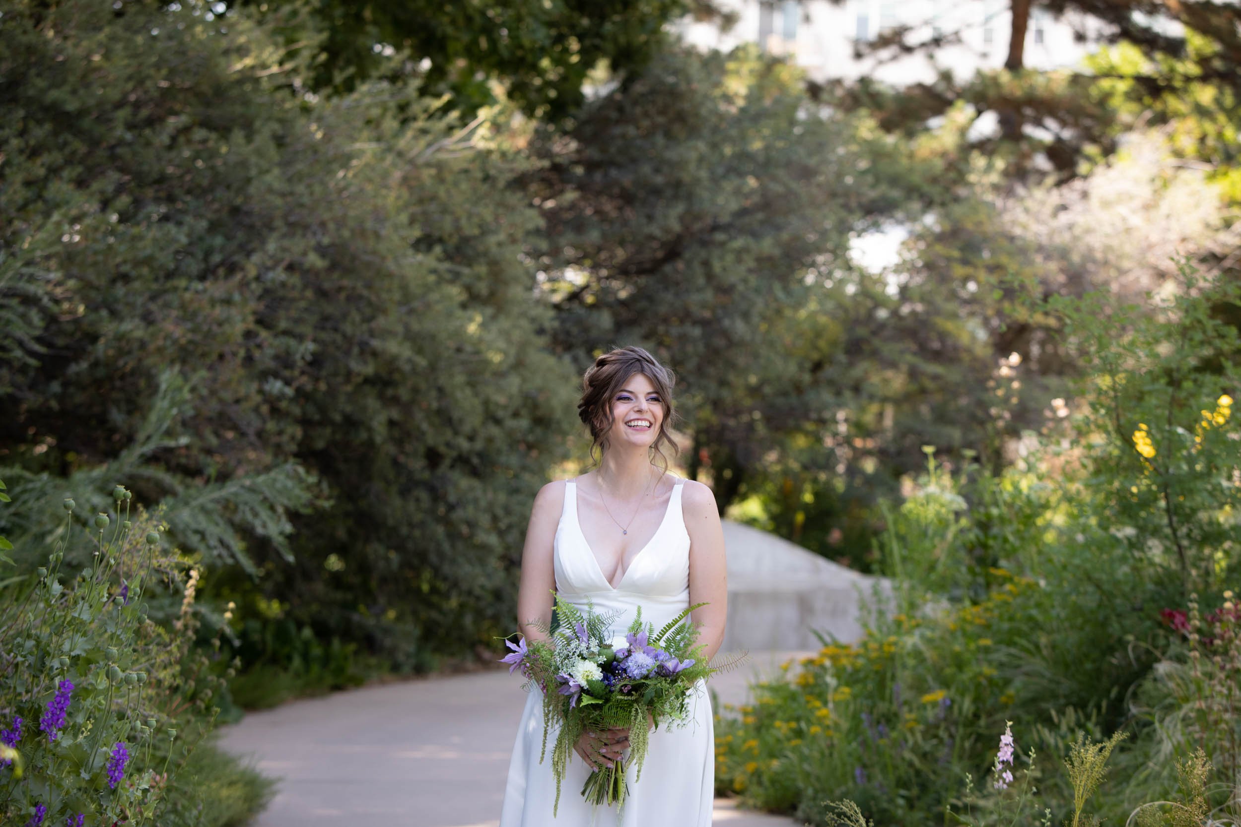 Bride at Denver Botanical Gardens