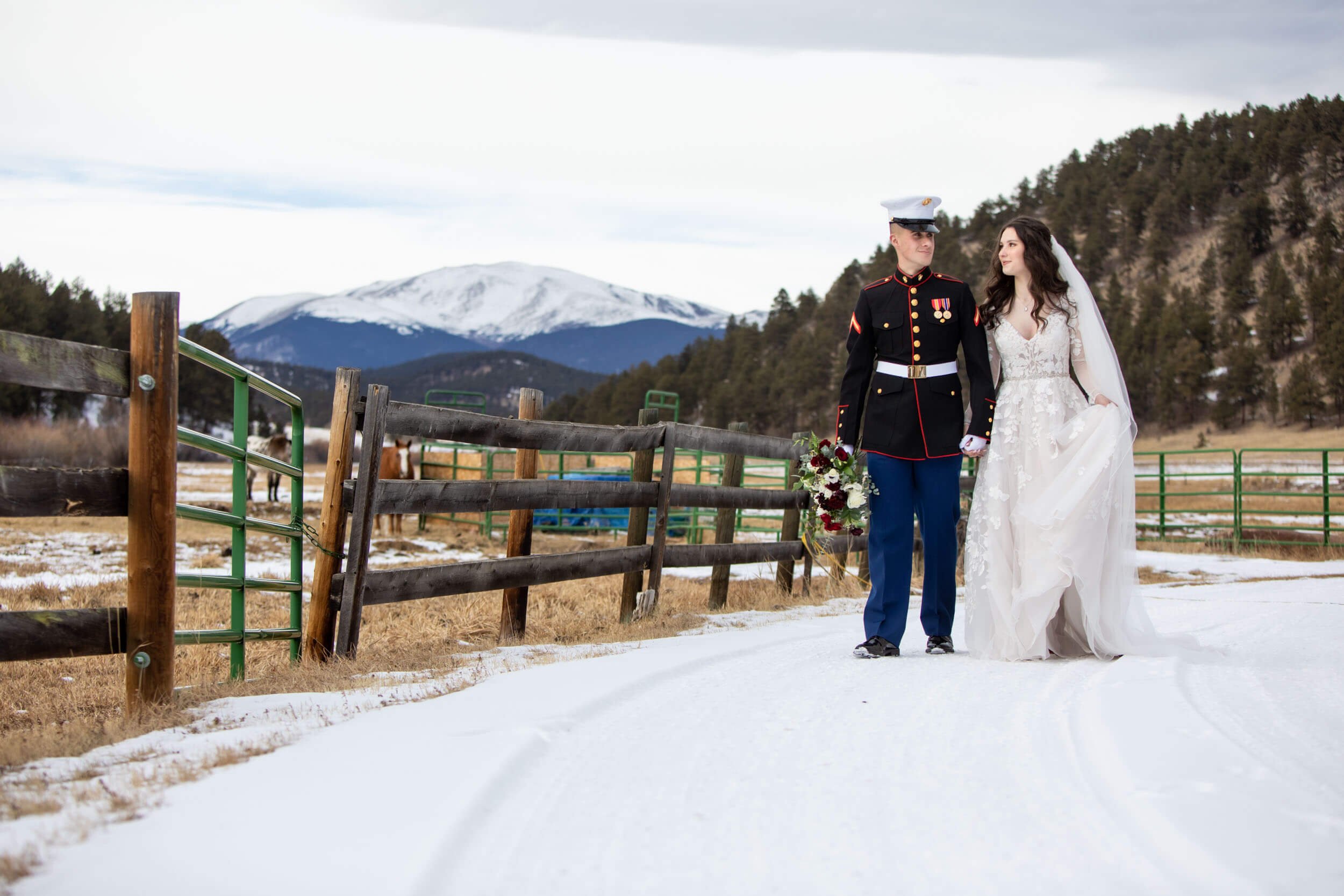 Winter Wedding Outdoor Photos- CliftonMarie Photography