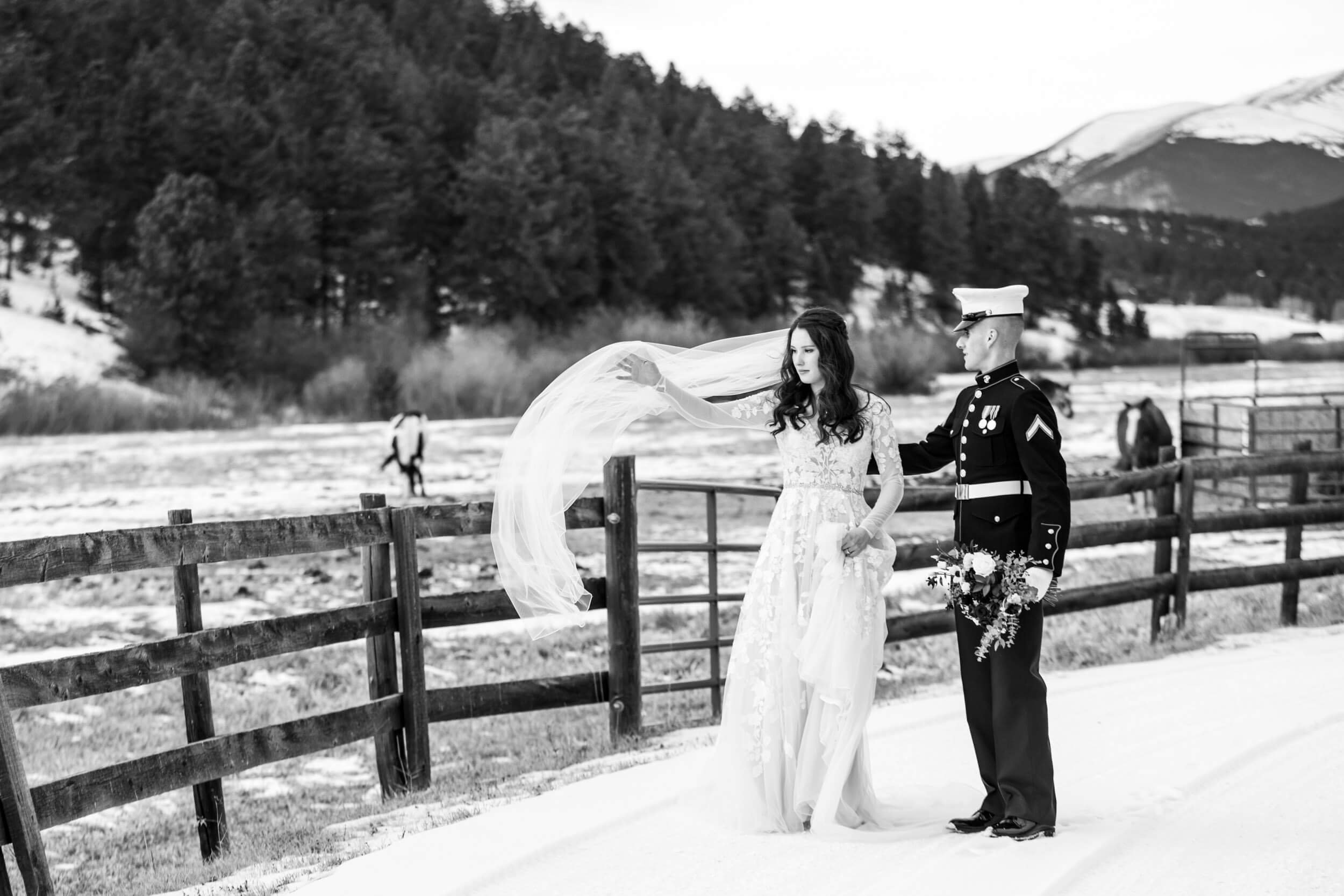 Winter Wedding Outdoor Photos- CliftonMarie Photography