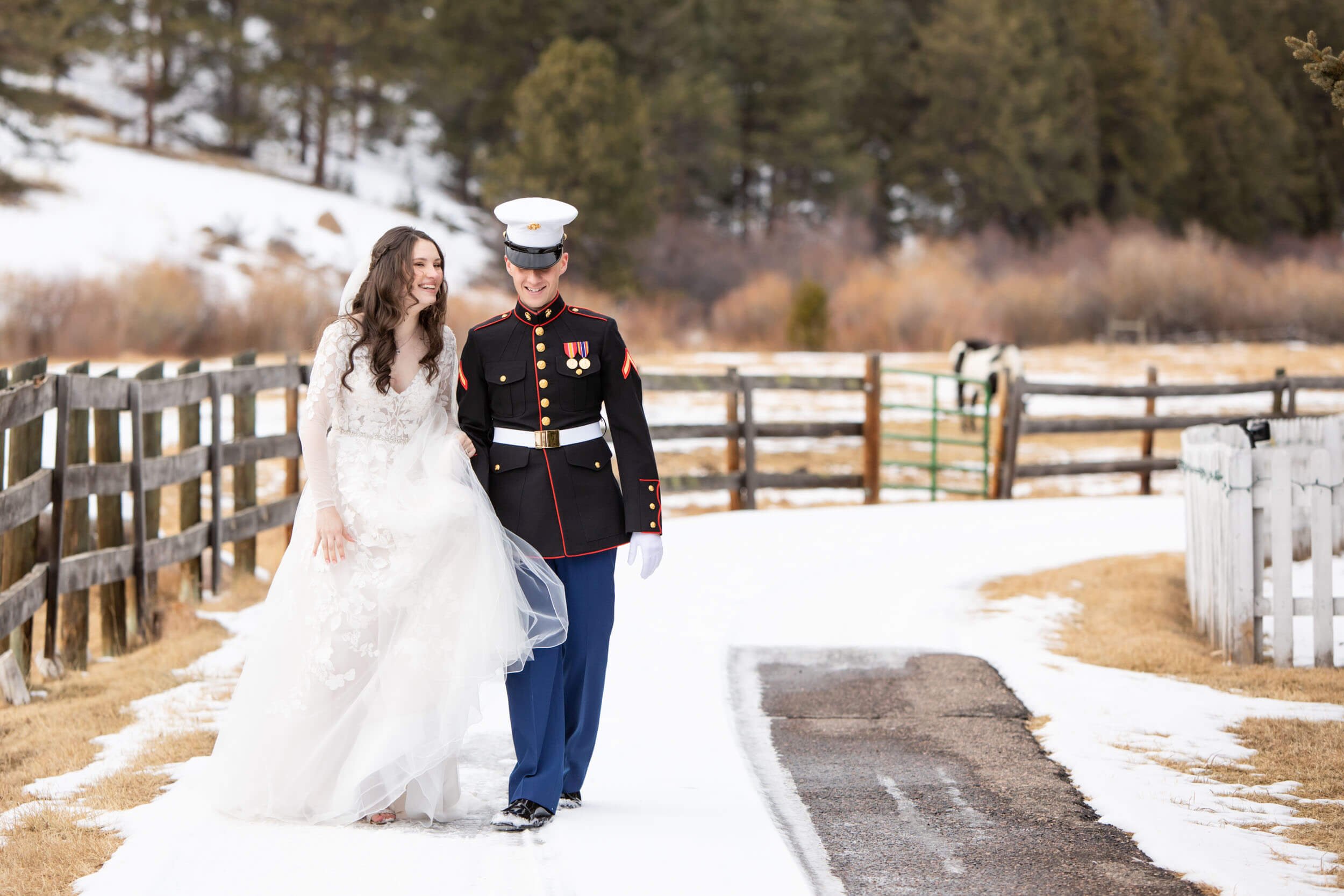 Winter Wedding Outdoor Photos- CliftonMarie Photography