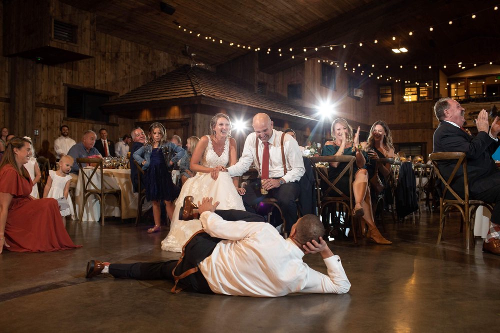 Candid reception photos at Spruce Mountain Ranch