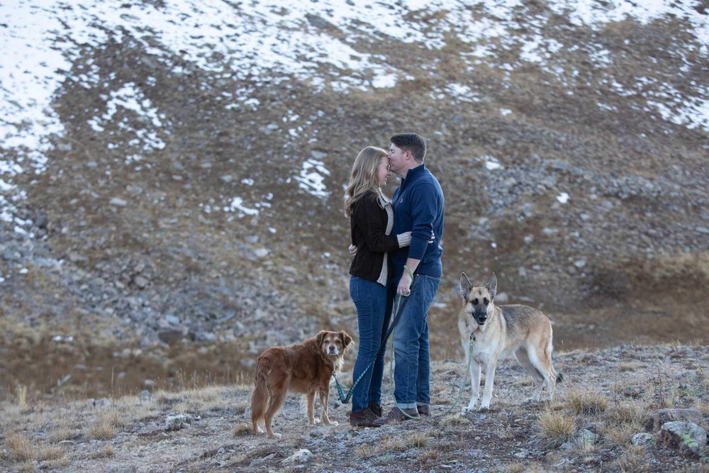 Couple with their dogs  in Colorado