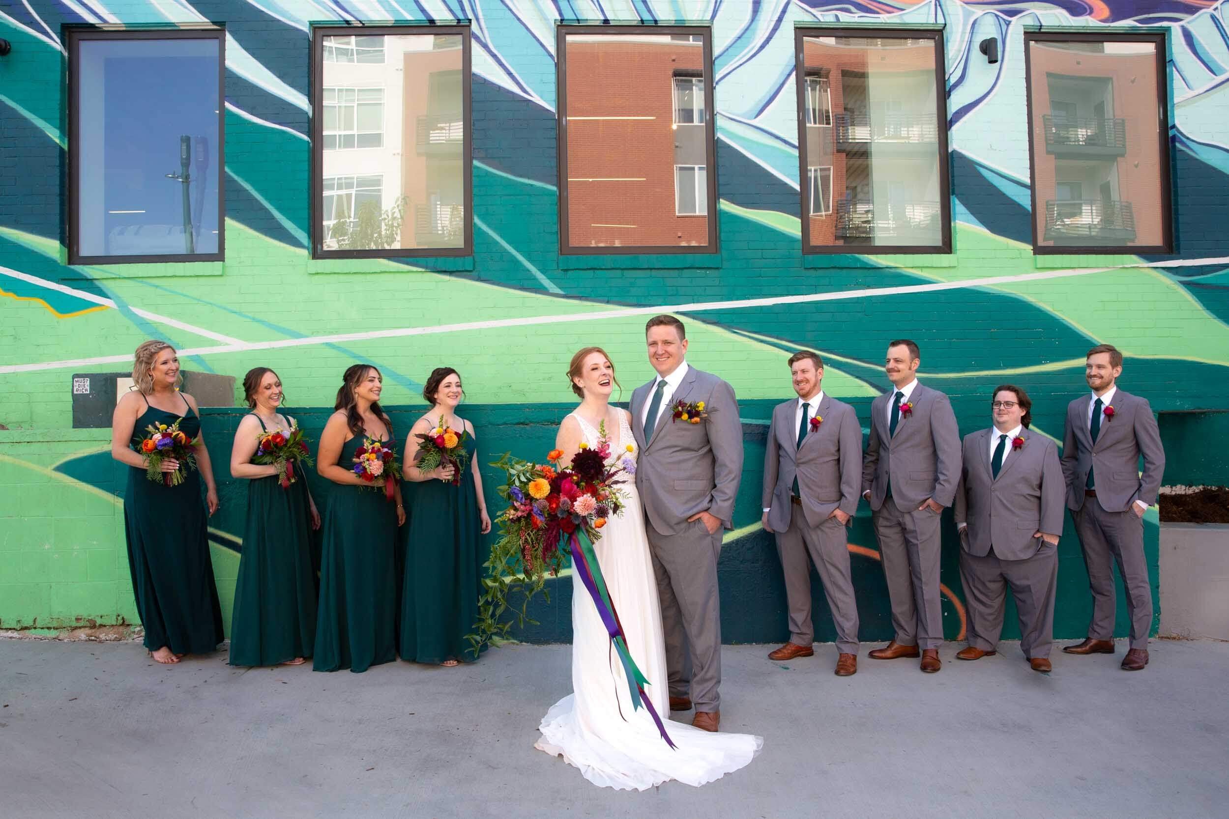 Wedding Party in Rino Denver by CliftonMarie Photography