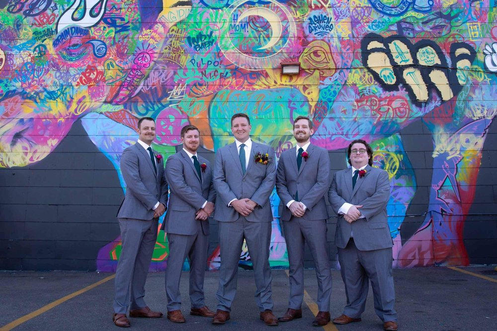 Wedding Party in Rino Denver by CliftonMarie Photography