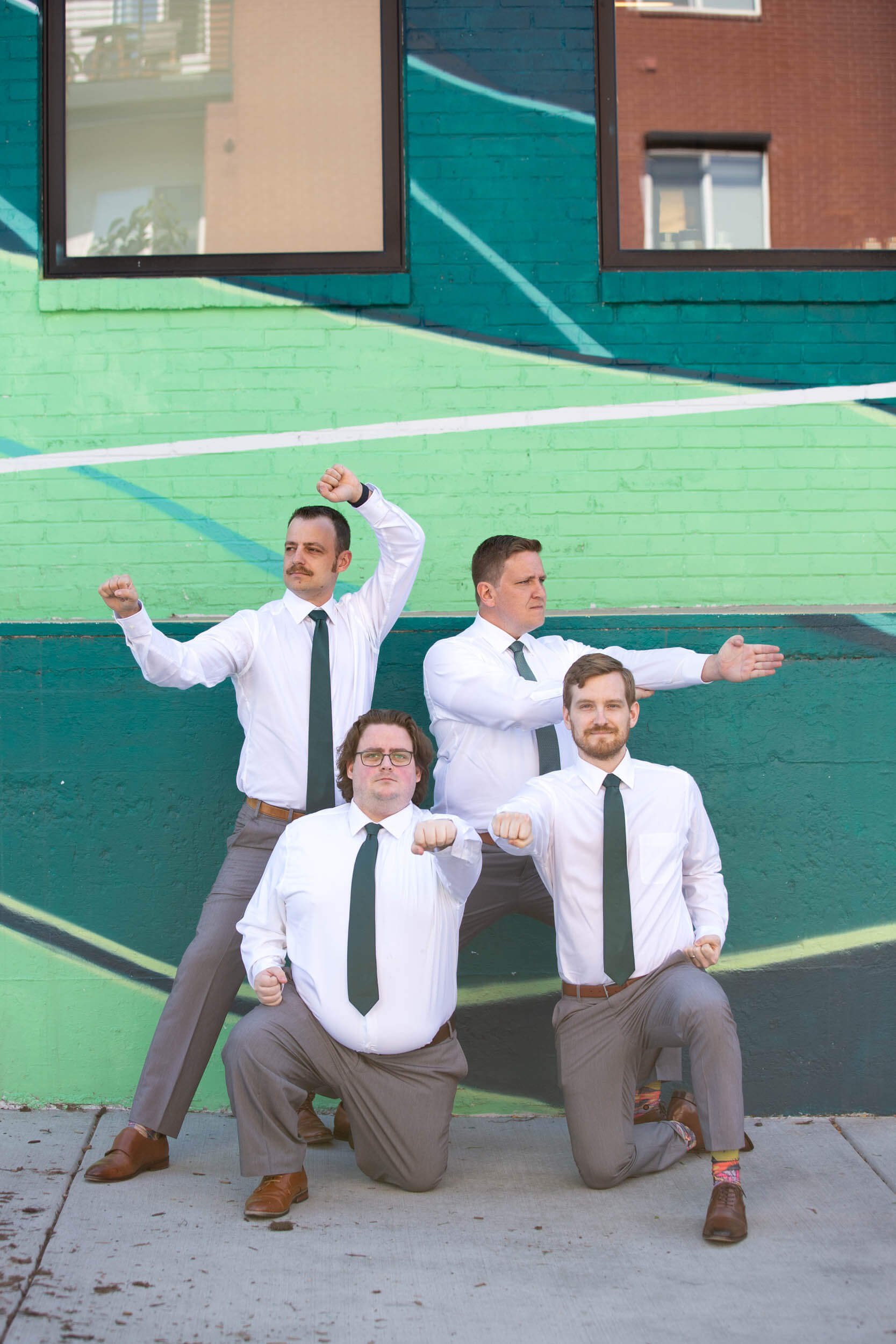 Wedding Party in Rino Denver by CliftonMarie Photography