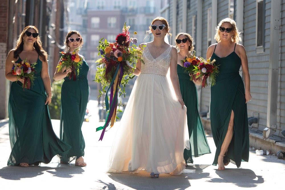 Wedding Party in Rino Denver by CliftonMarie Photography