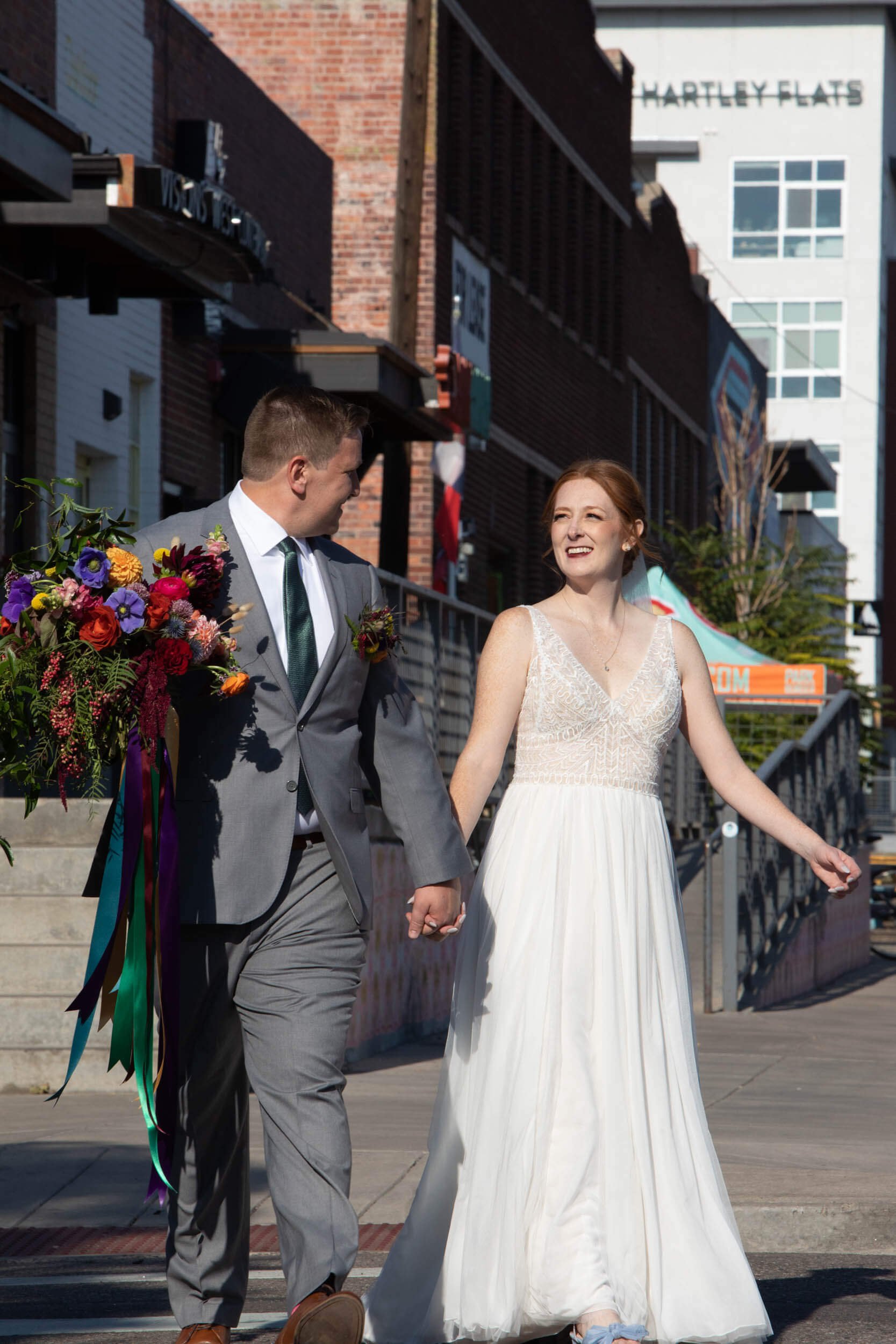 Wedding Party in Rino Denver by CliftonMarie Photography