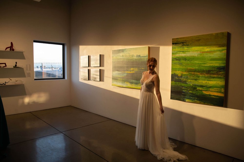 Wedding portraits at Space Gallery in Denver