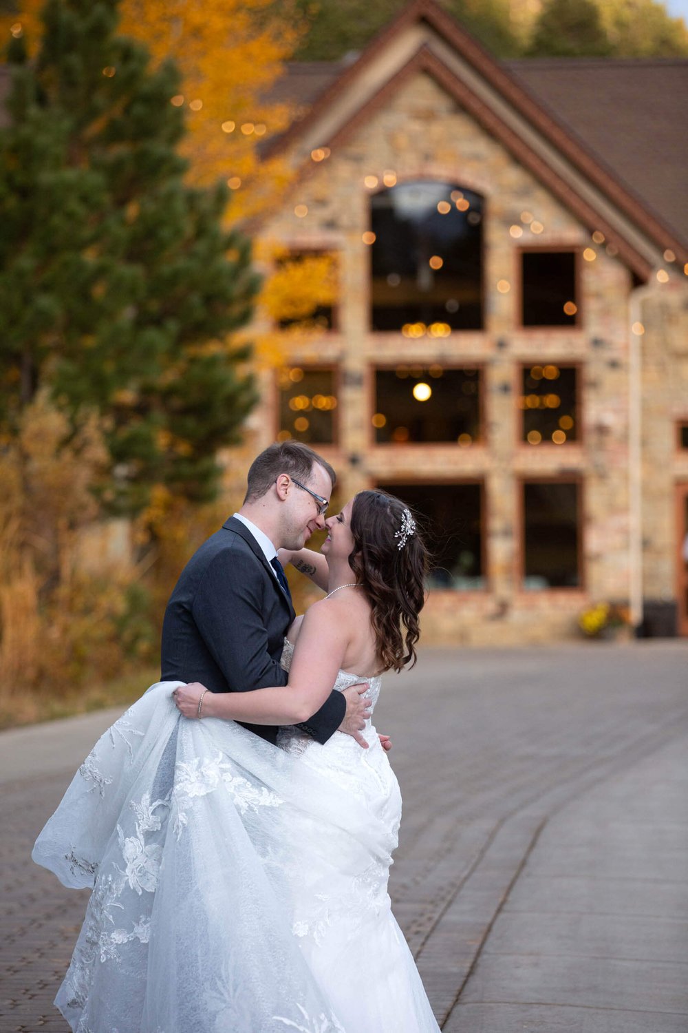 Bride and Groom at della terra mountain chateau by CliftonMarie