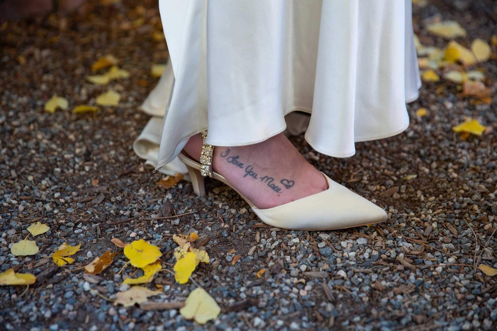 Wedding Shoes on the Patio at Ironton Distillery