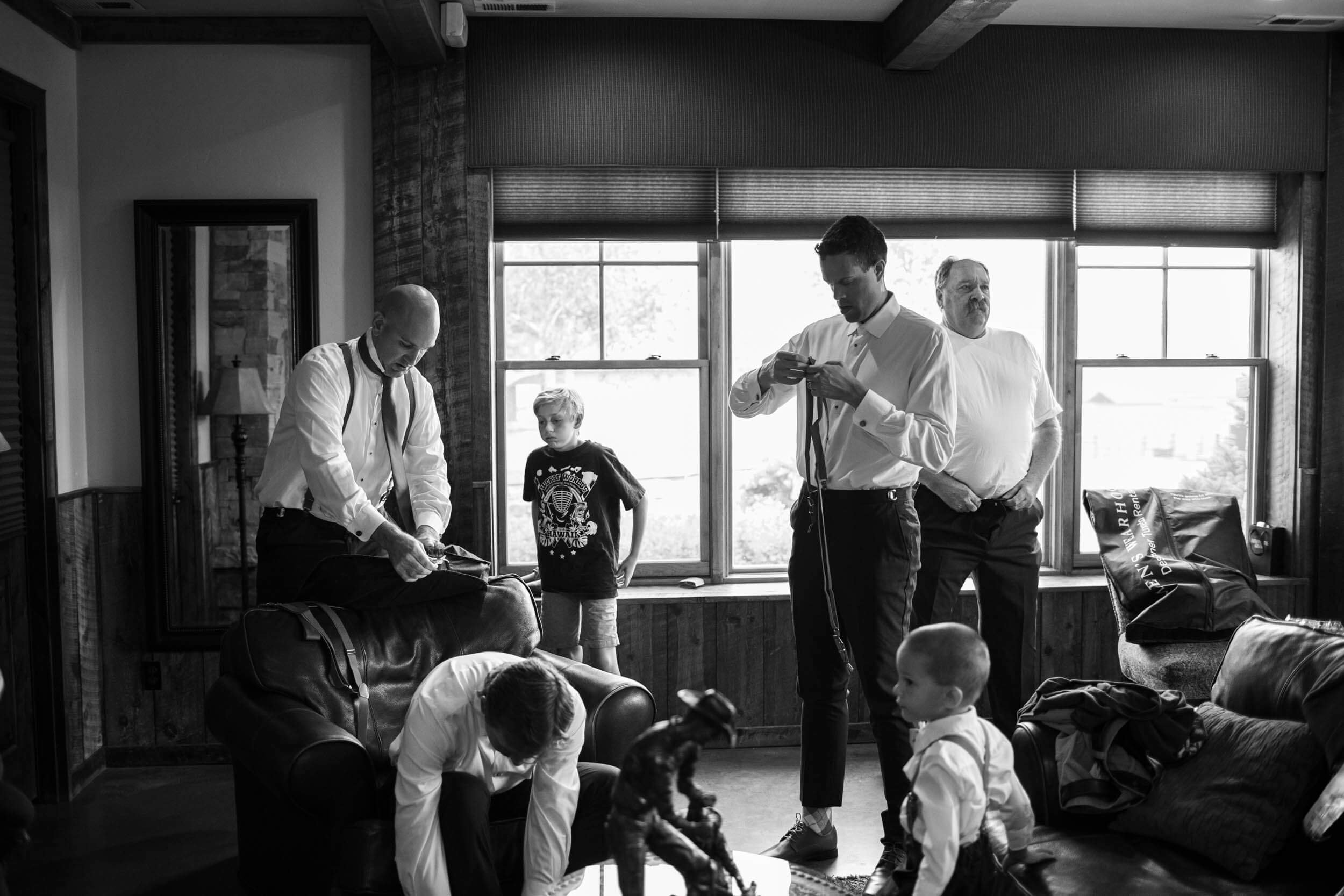 Groomsmen Getting Ready at Spruce Mountain Ranch