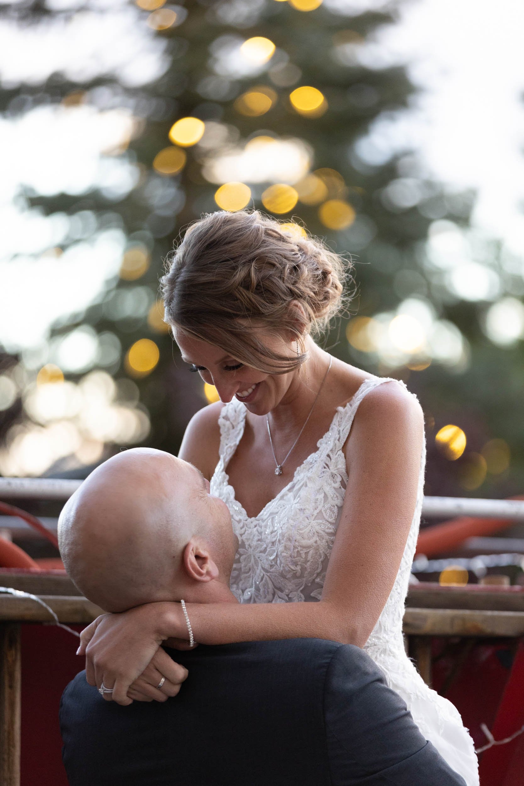 Bride and Groom Table Decor at Spruce Mountain Ranch in Larkspur