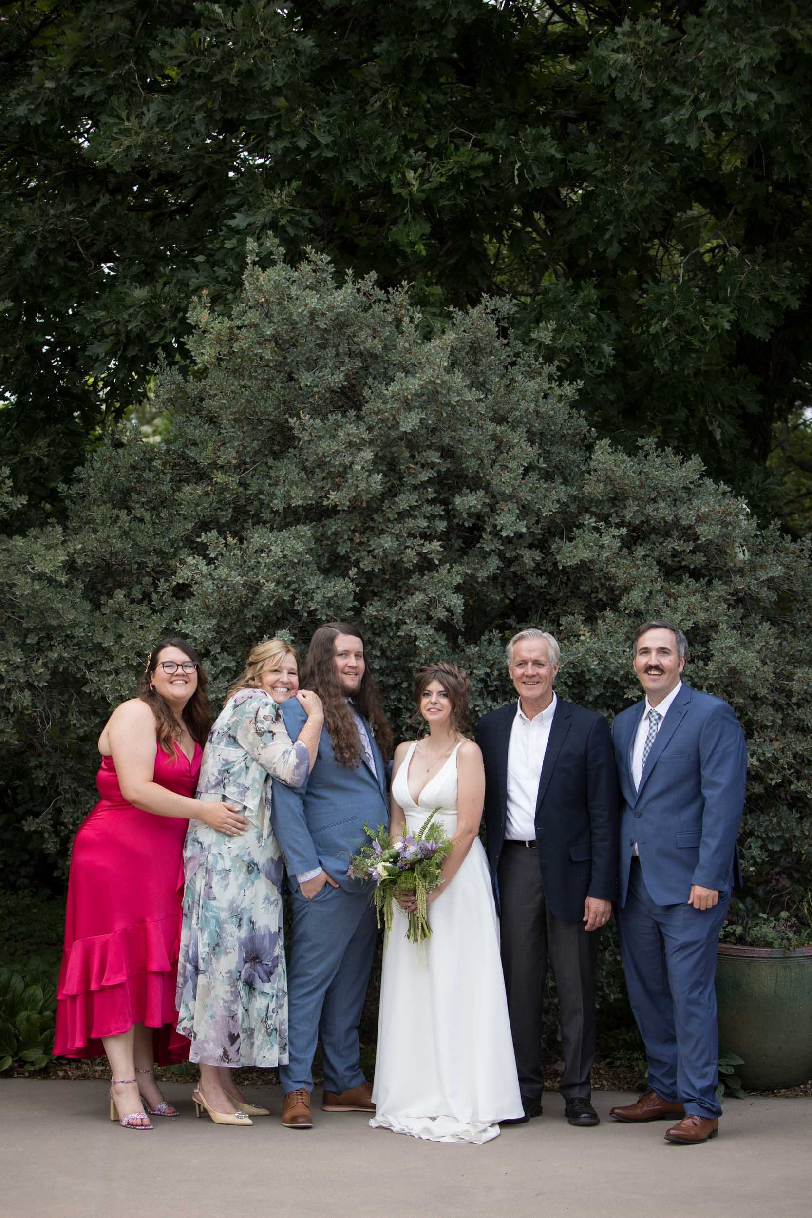 Family Photos Wedding at the Denver Botanic Gardens