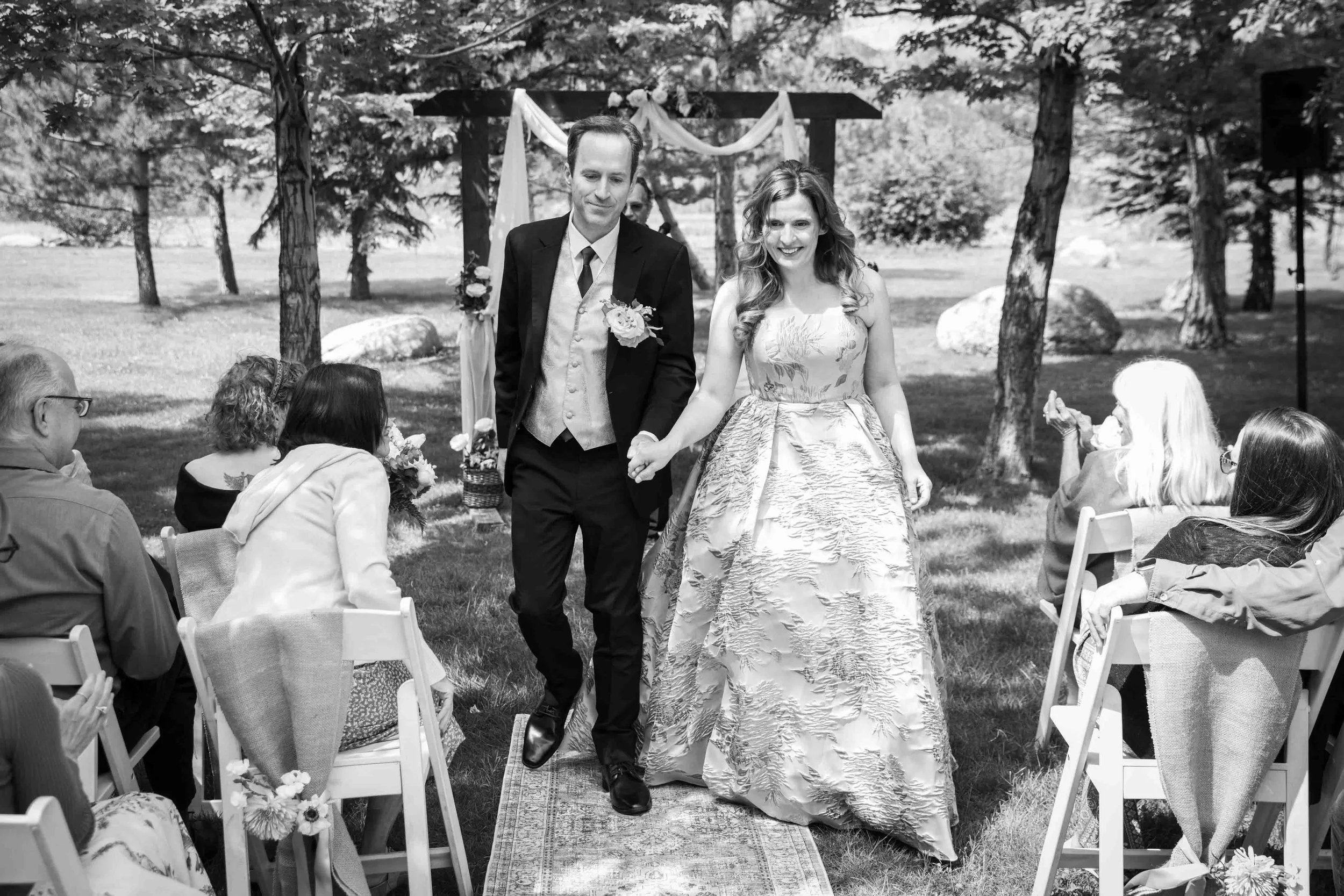 wedding ceremony at Greenbriar Inn in Boulder