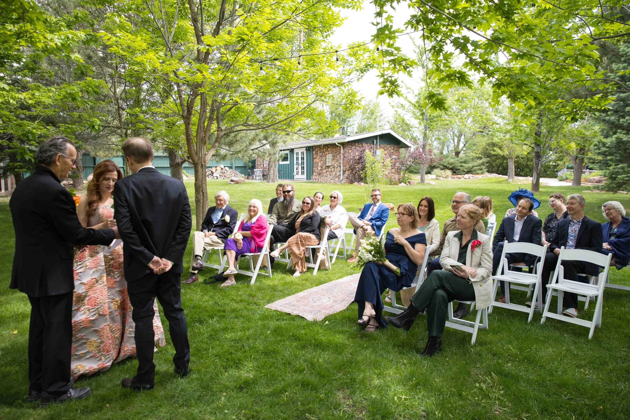 Cabin Lawn Ceremony photos at Greenbriar Inn in Boulder